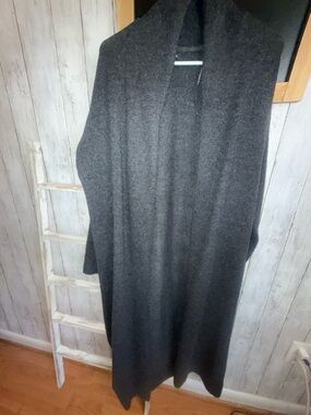 DYNAMITE Women's Cardigan XS/S Long BlackOpen Front Super Soft Pockets